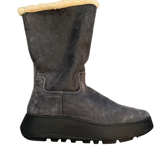 NEW!  FITFLOP F MODE double shearling Women's  Boots - Picture 3 of 12